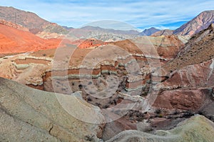 View of rock formations in the Quebrada de las Conchas, Argentina