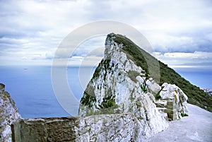 A view of Rock of Gibraltar from an observation desk