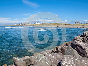 View from the Rock Jetty at Ocean Shores Washington USA