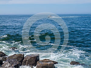 View from the Rock Jetty at Ocean Shores Washington USA