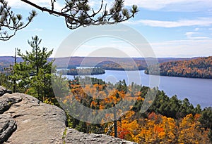 View of Rock Lake in Algonquin Park, Ontario, Canada photo