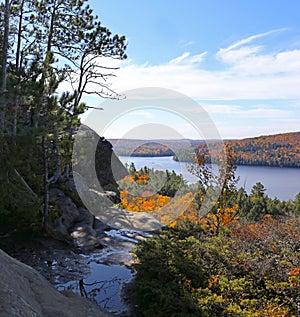View of Rock Lake in Algonquin Park, Ontario, Canada photo