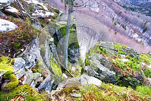 View from rocks over Badin stone quarry