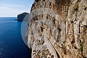 View rocky coast in Sardinia