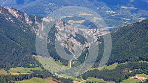 View of a rocky mountain pass. Vratna dolina, Tiesnavy, Mala Fatra