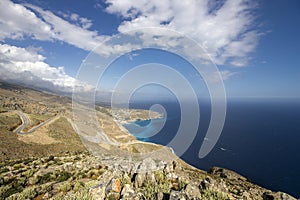 View of the rocky region of Sfakia, in southern Crete, Greece. photo