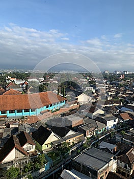 View roftop hotel in the malang city photo
