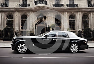 A view of a Rolls Royce car
