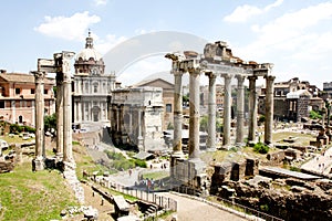 View of Roman Forum ruins