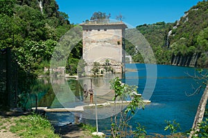 View of the Roman port of ancient Narnia (Narni), in Stifone, Umbria region