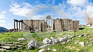 Roman ruins at Temple of Adonis in Faqra, Lebanon photo