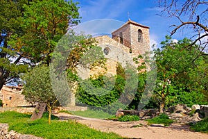 View of the Romanesque church of Santa Maria de Siurana in Catalonia