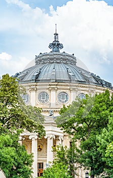 View of the Romanian Athenaeum( Ateneul Roman) a prestigious concert hall and one of the most