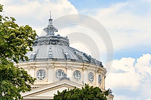 View of the Romanian Athenaeum( Ateneul Roman) a prestigious concert hall and one of the most