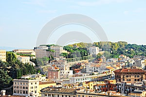 View of Rome from Basilica of Saint Peter. Vatican city