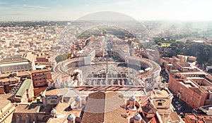 View of Rome and St Peter's Square