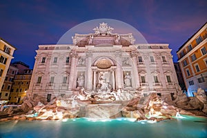 View of Rome Trevi Fountain Fontana di Trevi in Rome, Italy