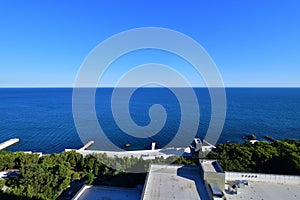 View from the roof of the hotel on the Black Sea coast