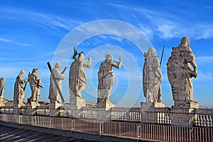 View on the roof of St. Peter`s Cathedral, Rome