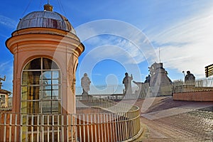 View on the roof of St. Peter`s Cathedral, Rome