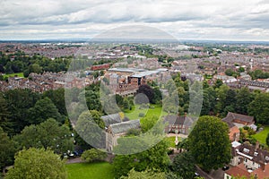 View from the roof York Minster Cathedral, Great Britain