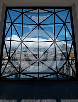 View from the roof of the Zeitz Mocaa Museum of Contemporary Art Africa, on the V&A Waterfront, Cape Town, South Africa