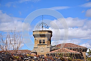 View of the roofs and bell tower of the Monastery of Santa MarÃÂ­a de la Estrella. photo