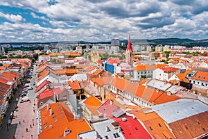 View on roofs in Kosice from St. Elisabeth cathedral