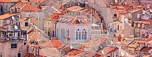 View of the roofs of the Old Town of Dubrovnik, on the Adriatic coast of Croatia