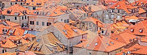View of the roofs of the Old Town of Dubrovnik, on the Adriatic coast of Croatia