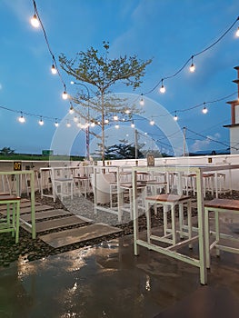 View of rooftop caffe