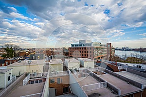 View of rooftop decks and Bond Street Wharf, in Baltimore, Maryland photo