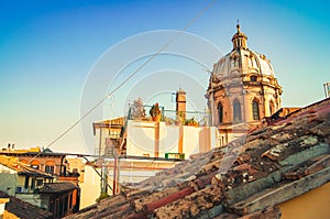 View on the rooftop in Rome.