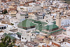 View of rooftops Meknes, Morocco