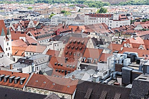 View of the rooftops of Munich