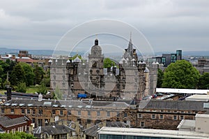 View of the rooftops of the Scottish city of Edinburgh