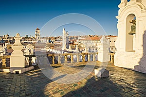 View of the rooftops of Sucre from the roof of the Convent of Saint Felipe Neri