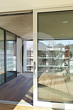 View of the room from the veranda