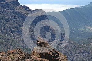 View from Roque de Los Muchachos, La Palma, Spain photo