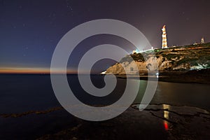 View of Rosh Hanikra from Achziv Beach