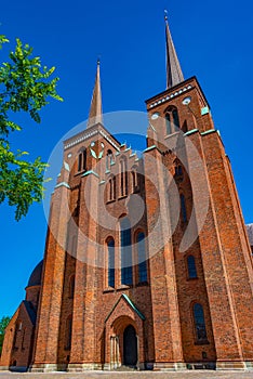 View of Roskilde cathedral in Denmark