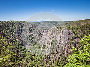 View of the Rosstrappe in the Harz National Park