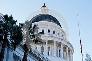 California state capital building at dawn