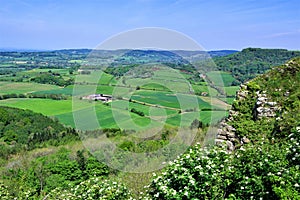 View from Roulston Scar and Sutton Bank, in North Yorkshire, England.