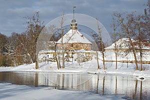 View of the round tower of Lars Torstensson. Priozersk