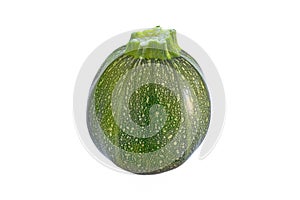 Round zucchini isolated on a white background