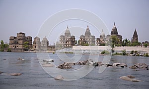 View on the royal chhattris along the betwa river