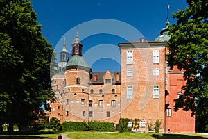 View of royal Gripsholms castle in Mariefred, Sweden