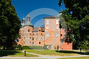 View of royal Gripsholms castle in Mariefred, Sweden