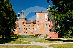 View of royal Gripsholms castle in Mariefred, Sweden